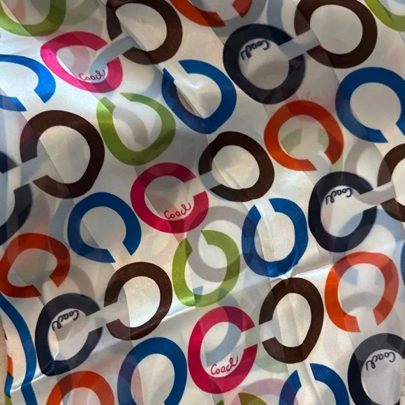 Coach vintage Colorful coach logo Pattern Scarf - Picture 3 of 4